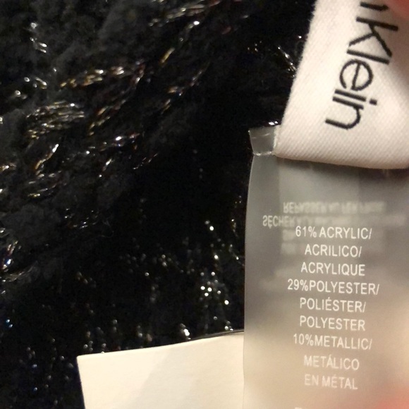 NWT Calvin Klein infinity scarf black & silver - Picture 4 of 4